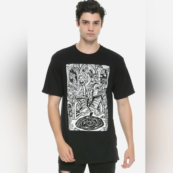 Rick and Morty Retro 90s Portal Hot Topic Exclusive Edition Tee T-Shirt L - Picture 1 of 8